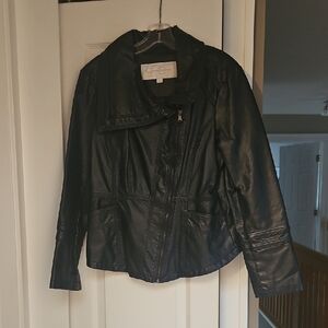 Jessica Simpson Dark Blue Faux Leather Jacket